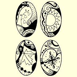 Cloisonné Cameos Rubber Stamp Set